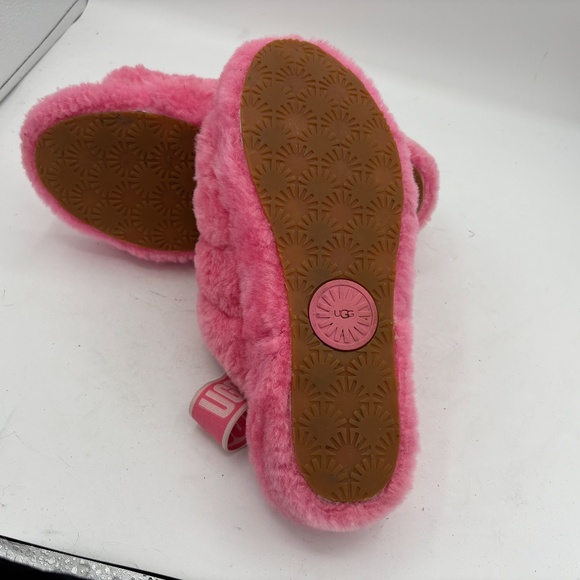 Women's UGG FLUFF YEAH SLIDE Sheepskin Slipper Sandal 1095119 PINK ROSE US 10 - Picture 11 of 13
